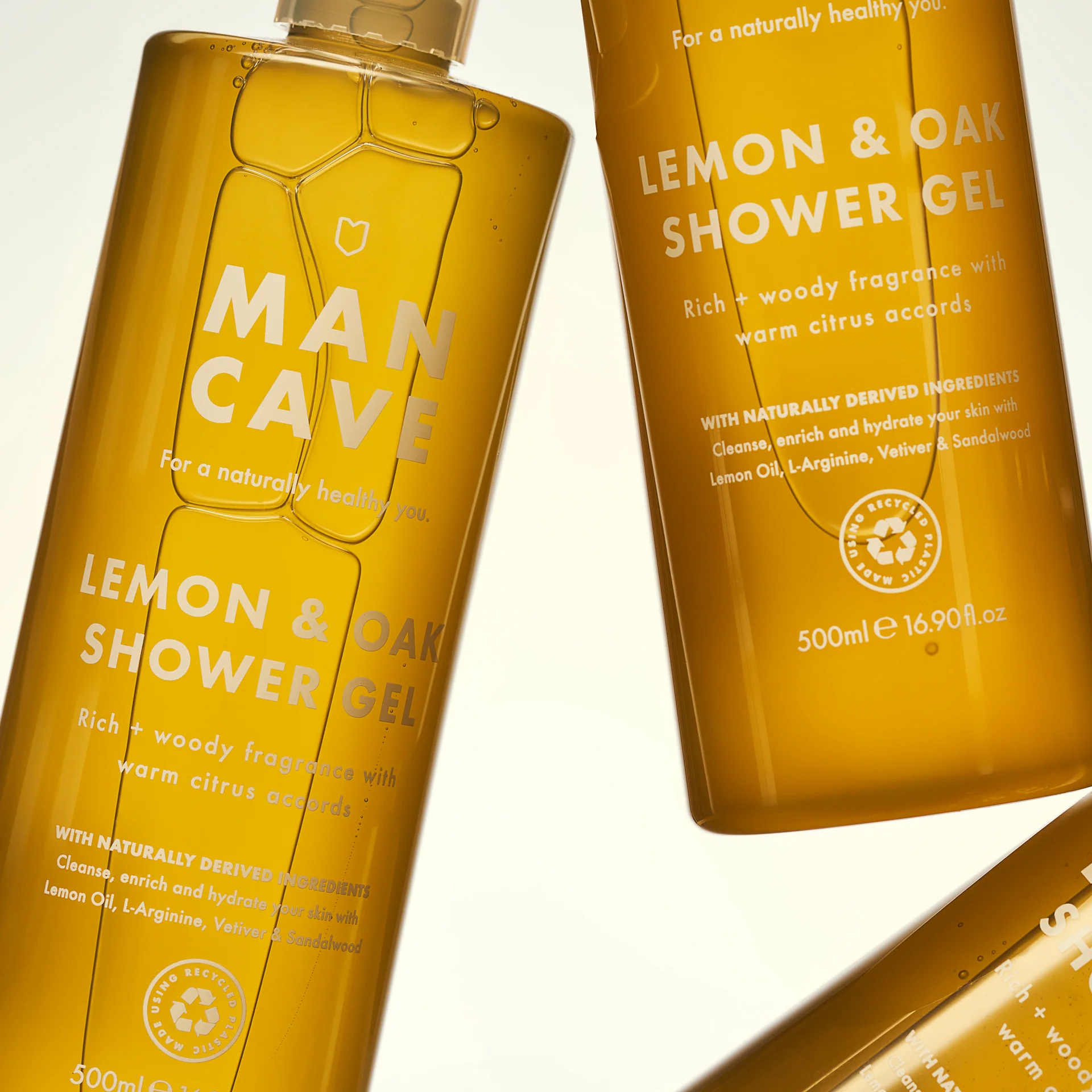 Lemon & Oak Shower Gel 500ml - Image 3